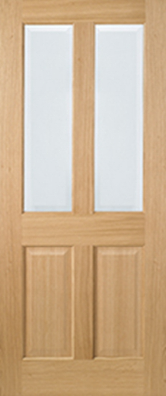 Oak Richmond Glazed 2L - Unfinished Oak - 1981 x 686 (27") x 35mm