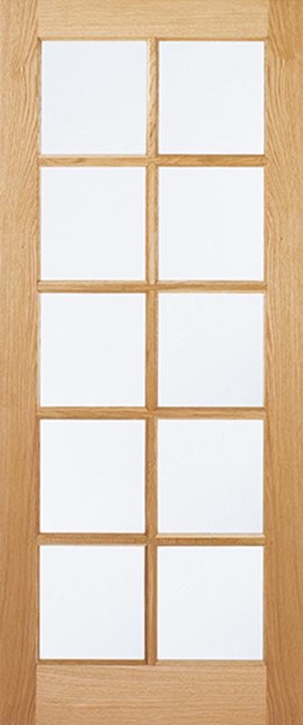 Oak SA Glazed 10L - Unfinished Oak - 1981 x 686 (27") x 35mm