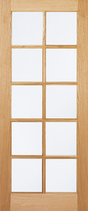 Oak SA Glazed 10L - Unfinished Oak - 1981 x 686 (27") x 35mm