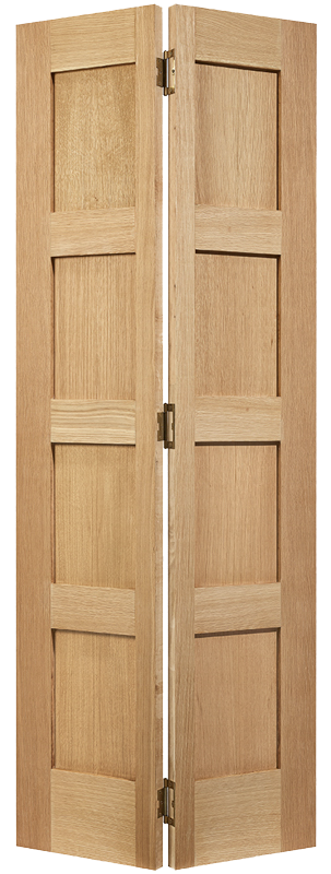 Oak Shaker 4P Bi Fold - Standard - 1981 x 686 (27") x 35mm