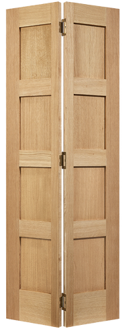 Oak Shaker 4P Bi Fold - Standard - 1981 x 686 (27") x 35mm