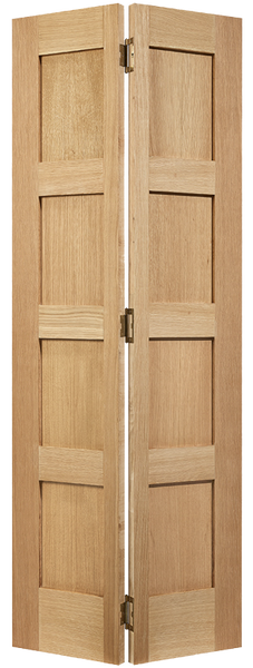 Oak Shaker 4P Bi Fold - Standard - 1981 x 686 (27") x 35mm