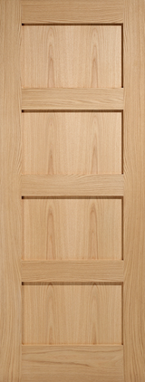Oak Shaker 4P - Unfinished Oak - 1981 x 610 (24") x 35mm