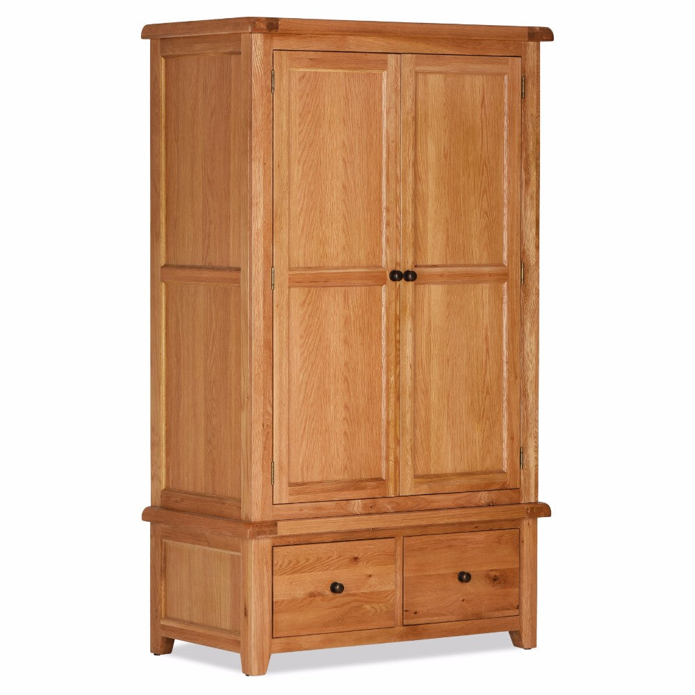 Oscar Double Wardrobe with Drawer