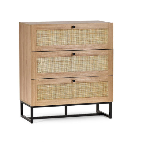 Padstow 3 Drawer Chest - Light Brown - PAD002