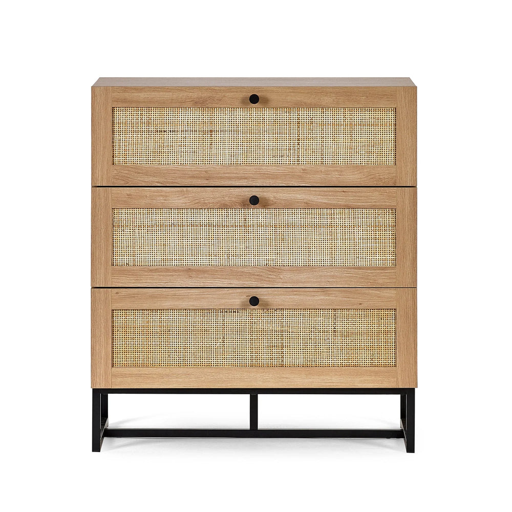 Padstow 3 Drawer Chest - Light Brown - PAD002