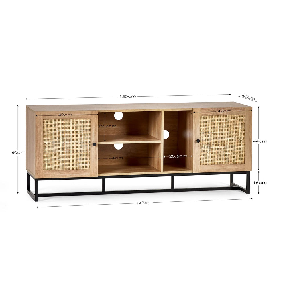 Padstow Tv Unit - Light Brown - PAD006