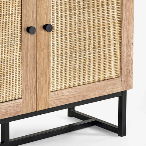 Padstow Tall Bookcase - Black - PAD108