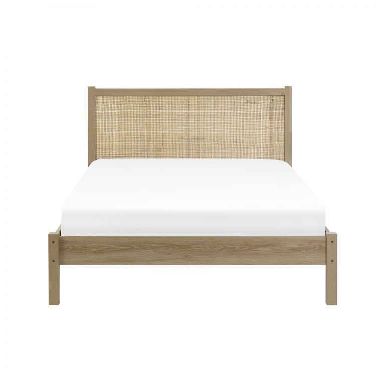 Padstow Rattan 135Cm Double Bed - Oak