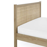 Padstow Rattan 135Cm Double Bed - Oak