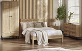 Padstow Rattan 135Cm Double Bed - Oak