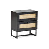 Padstow 2 Drawer Bedside - Light Brown - PAD001