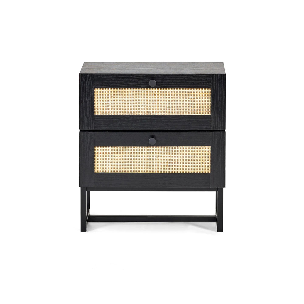 Padstow 2 Drawer Bedside - Light Brown - PAD001