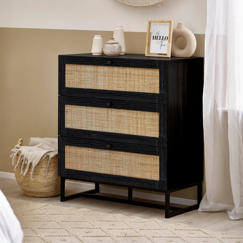 Padstow 3 Drawer Chest - Light Brown - PAD002
