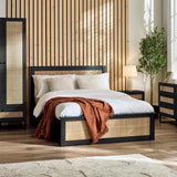 Padstow Ottoman Bed - Light Brown / Double - PAD011