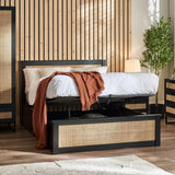 Padstow Ottoman Bed - Light Brown / Double - PAD011