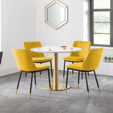Palermo Round Pedestal Table - Gold - PAL201