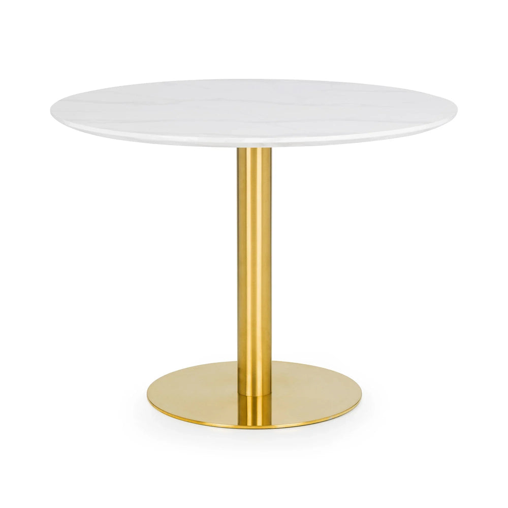 Palermo Round Pedestal Table - Gold - PAL201