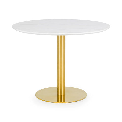 Palermo Round Pedestal Table - Gold - PAL201