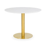 Palermo Round Pedestal Table - Gold - PAL201