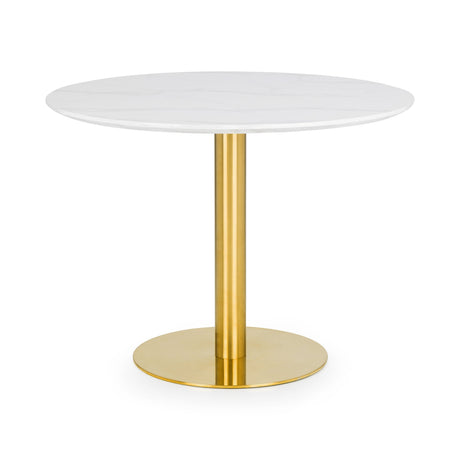 Palermo Round Pedestal Table - Gold - PAL201