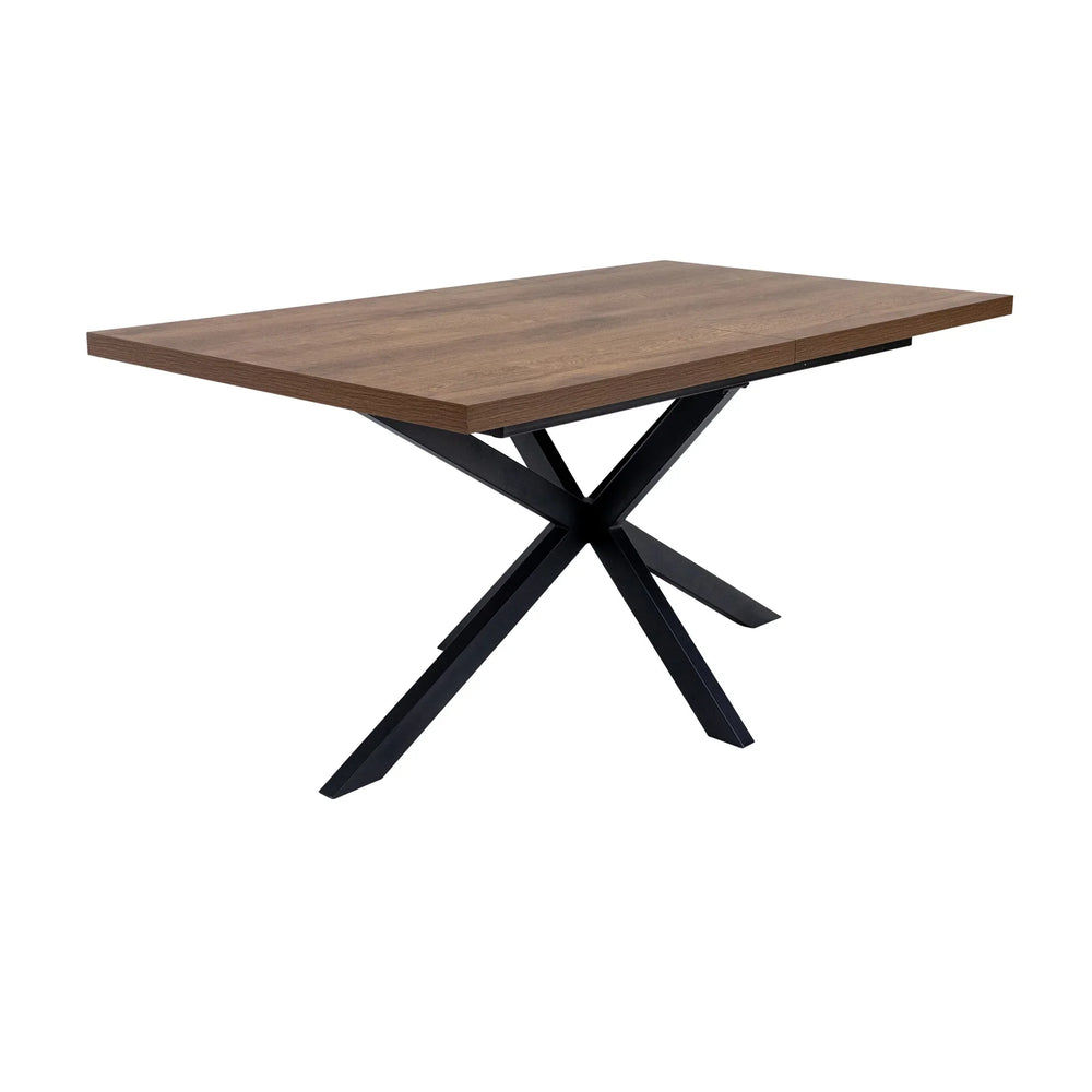 Dark Oak 1.6m Extending Dining Table with 0.4m Extension Leaf