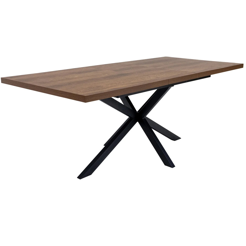 Dark Oak 1.6m Extending Dining Table with 0.4m Extension Leaf