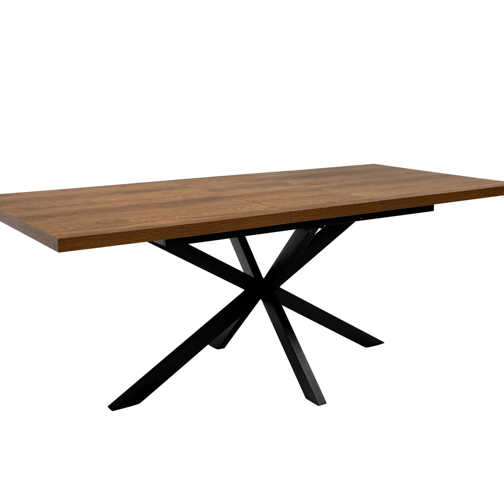 Dark Oak 1.6m Extending Dining Table with 0.4m Extension Leaf