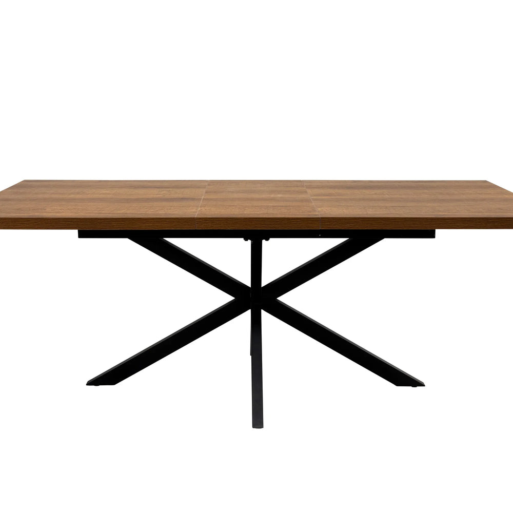 Dark Oak 1.6m Extending Dining Table with 0.4m Extension Leaf