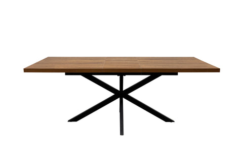 Dark Oak 1.6m Extending Dining Table with 0.4m Extension Leaf