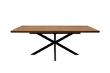Dark Oak 1.6m Extending Dining Table with 0.4m Extension Leaf