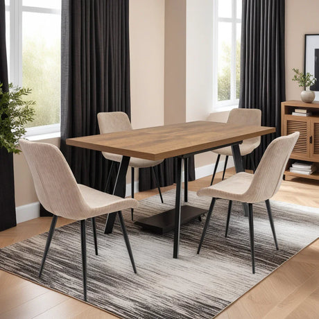 Dark Oak 1.2m Extending Dining Table with 0.4m Leaf Insert