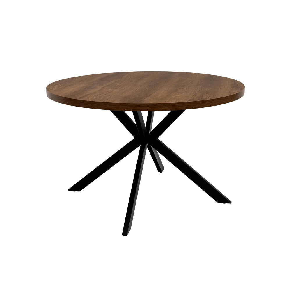 Dark Oak 1.2m Round Dining Table - Elegant Modern Design