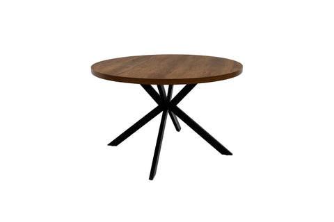 Dark Oak 1.2m Round Dining Table - Elegant Modern Design