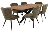 Medium Oak Veneer 1.6m Extending Dining Table with 0.4m Leaf