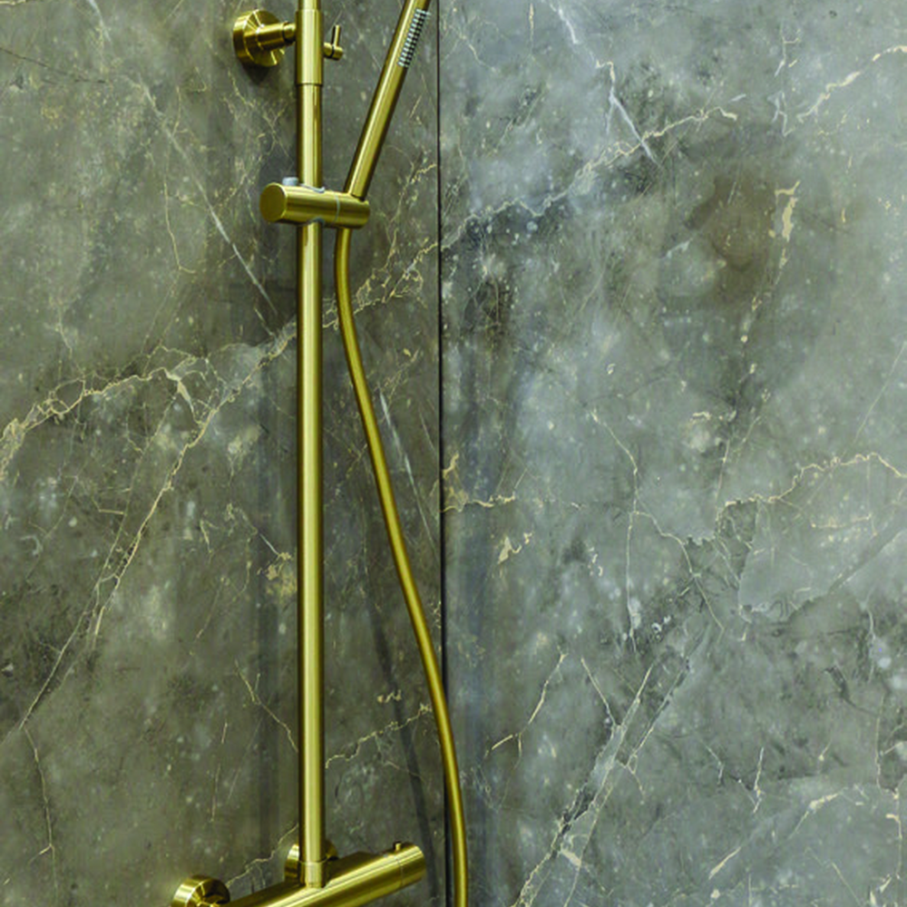 Pier Shower Pipe Kit Brushed Brass