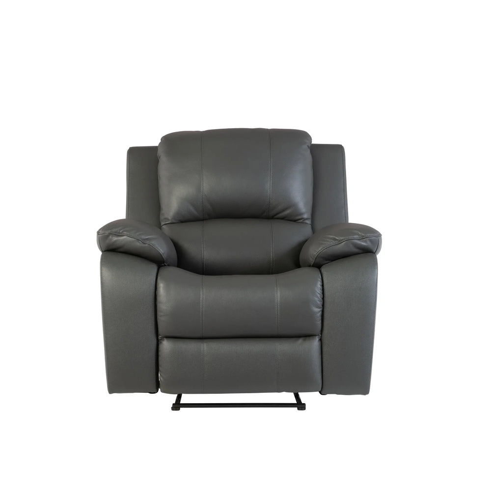 Grey Leather Electric Recliner Armchair for Ultimate Comfort