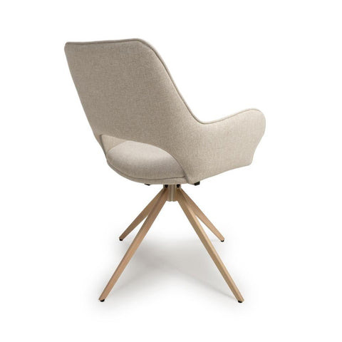 Perth Swivel Chair - Natural (Sold in 2's) - Image 3