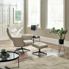 Priya Grey Faux PU Leather Recliner Chair and Stool - Grey - PRI001