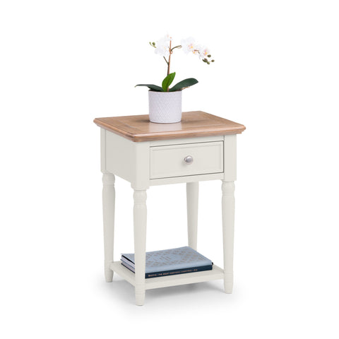Provence 1 Drawer Lamp Table - Light Brown - PRO104