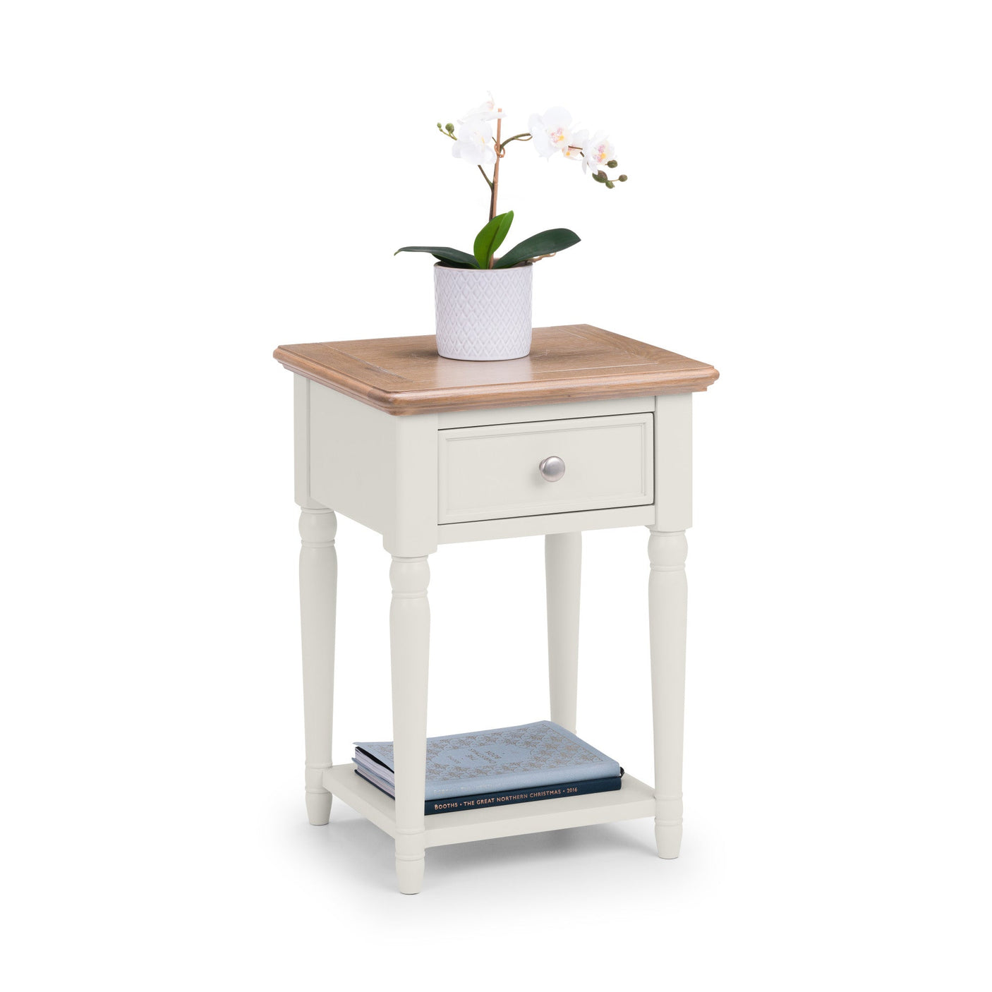 Provence 1 Drawer Lamp Table - Light Brown - PRO104