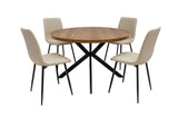 Dark Oak 1.2m Round Dining Table - Elegant Modern Design