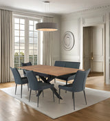 Medium Oak Veneer 1.6m Extending Dining Table with 0.4m Leaf
