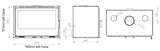 Portimao 900 9kW Wood Burning (Eco) - Technical Drawing