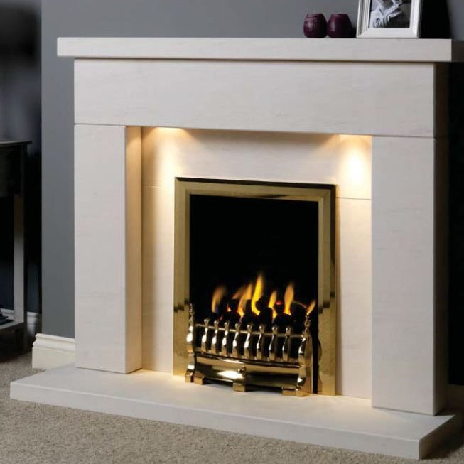 Durrington 48" Portuguese Limestone Suite c/w Lights showing Portugese Limestone Durrington 48 with optional lights with A: 1220.