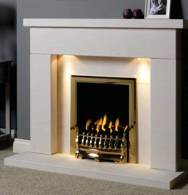 Durrington 48" Portuguese Limestone Suite c/w Lights showing Portugese Limestone Durrington 48 with optional lights with A: 1220.