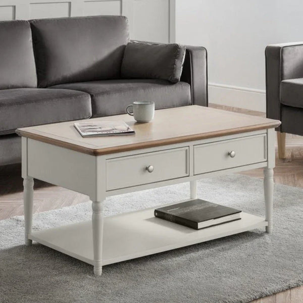 Provence 2 Drawer Coffee Table - Light Brown - PRO105
