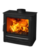 R6 ECO widescreen wood burning stove in modern fireplace | Home Centre Direct UK