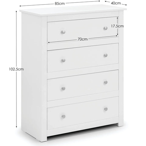 Radley 4 Drawer Chest - Black - RAD102