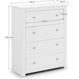 Radley 4 Drawer Chest - Black - RAD102